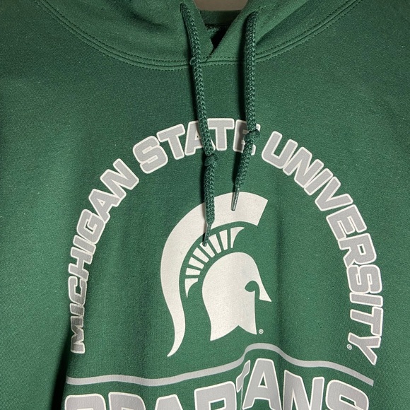NWT Michigan State University Green Hoodie Mens 2XL Football Fall Sports Fan - Picture 8 of 12